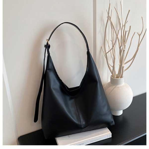 Minimal Slouch Hobo Bag (PU Leather) - Image 3