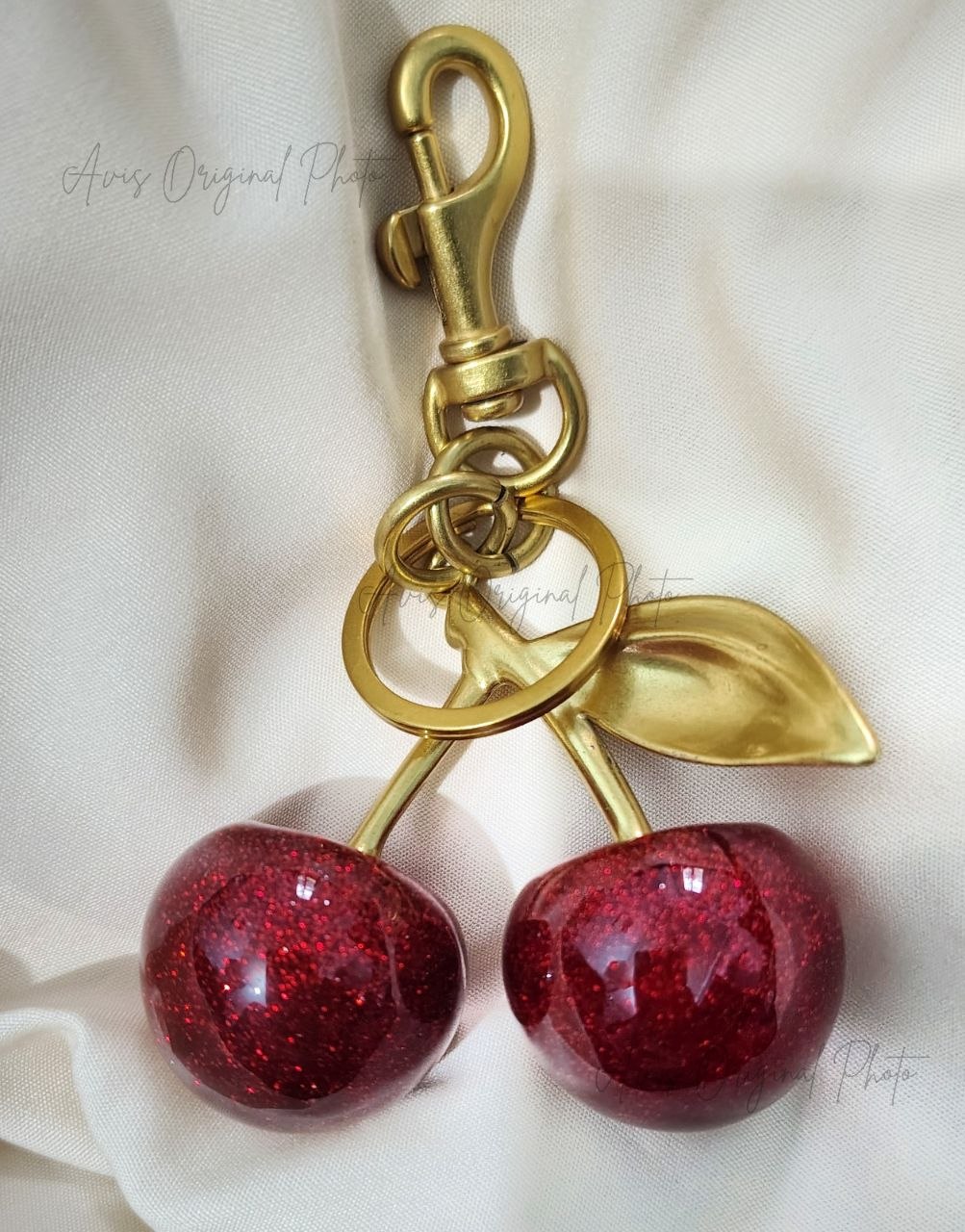 cherry-charm-keychain